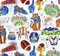 Handpainted Table Runner | Memphis Tiger