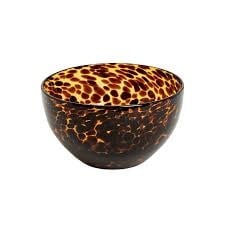 Glass Tortoise Print Bowl