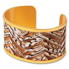 Brackish Julie Wide Feather Cuff Bracelet