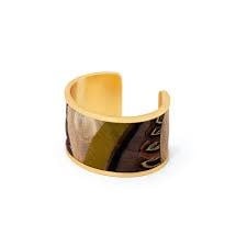 Brackish Laramie Feather Wide Cuff Bracelet