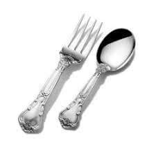 Sterling Silver Baby Fork + Spoon Set | Chantilly