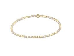 eNewton Hope Joy 2mm Bead Bracelet | White