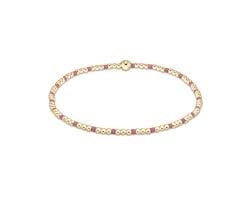 eNewton Hope Joy 2mm Bead Bracelet | Bright Pink