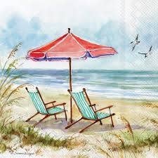 Beach Chairs Cocktail Napkins