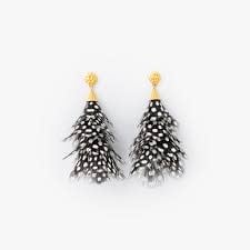 Brackish Claudia  Feather Statement Earrings