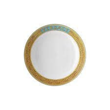 Versace Medusa Amplified Blue Coin Rim Soup Bowl | 8.5in
