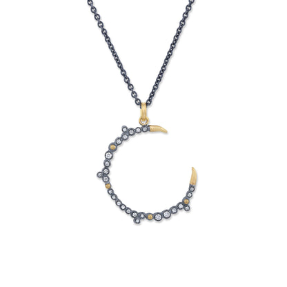 Large Dylan Celeste Moon Necklace