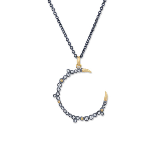 Large Dylan Celeste Moon Necklace