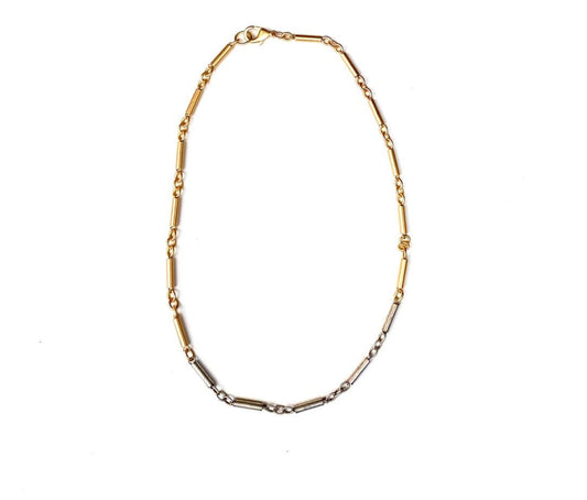 Dynamite S Two-Tone Necklace | Mixed Metal