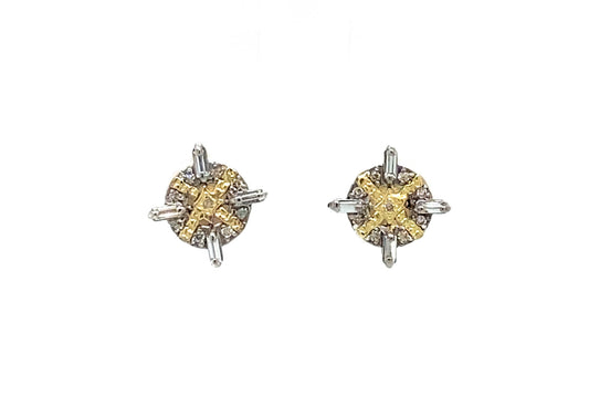 White Sapphire Baguette Studs