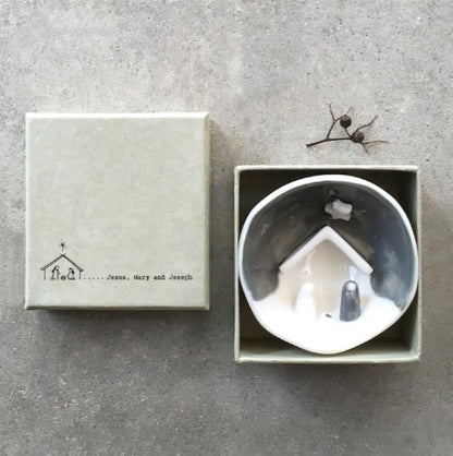 Nativity Porcelain Ornament | Gift Boxed