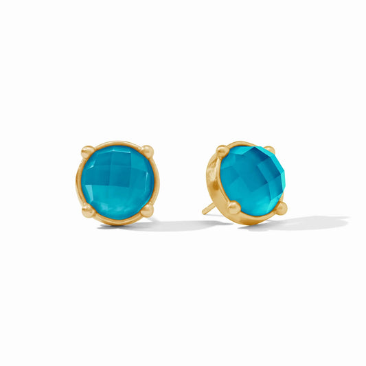 Honey Stud Earrings | Iridescent London Blue