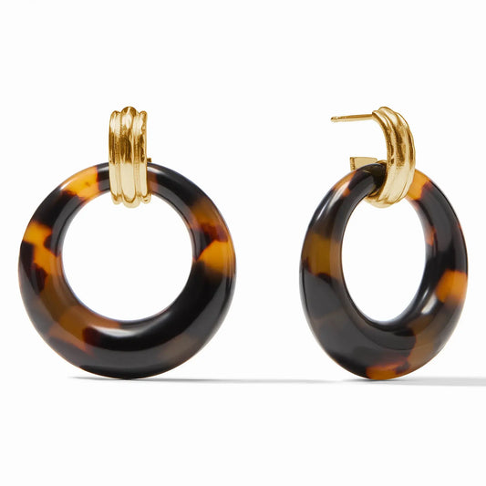 Madison Doorknocker Earrings | Tortoiseshell