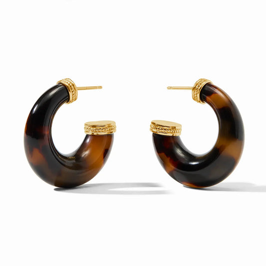 Madison Statement Hoop Earrings | 1.3in Tortoiseshell