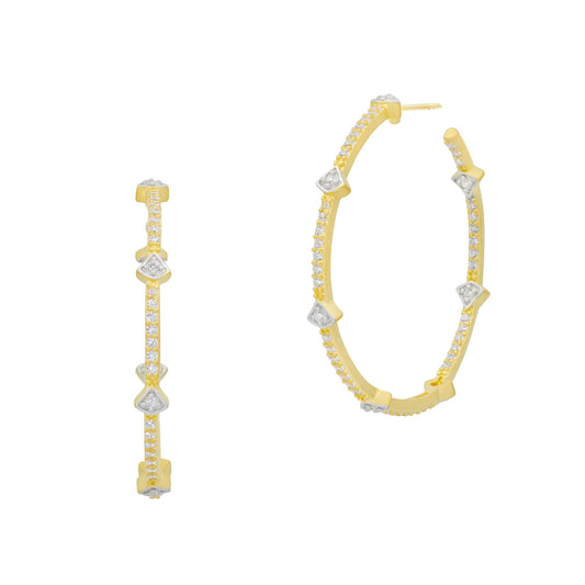 Arrow Station Hoop Earrings