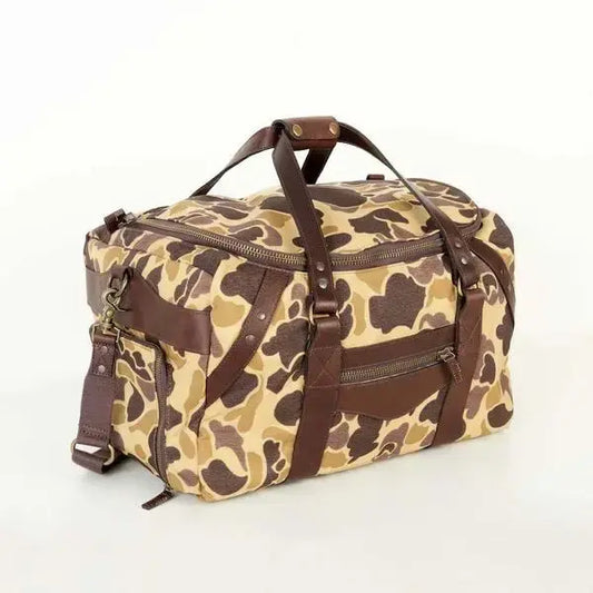 Leather + Waxed Canvas Duffle Bag