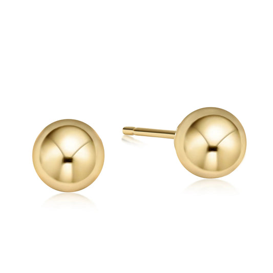 eNewton Classic Ball Stud Earrings | 10mm Gold