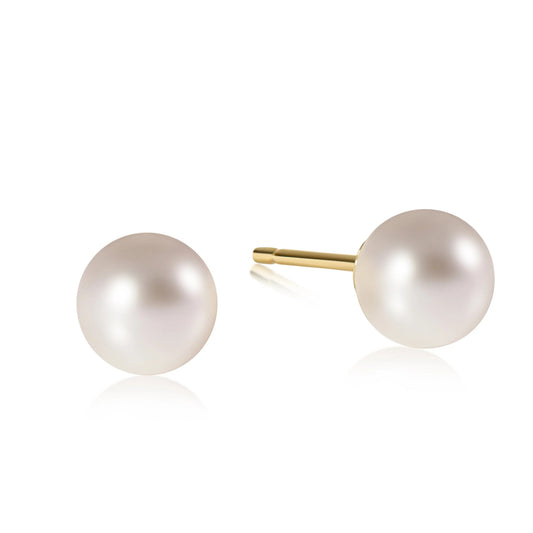 eNewton Classic Ball Stud Earrings | 10mm Pearl