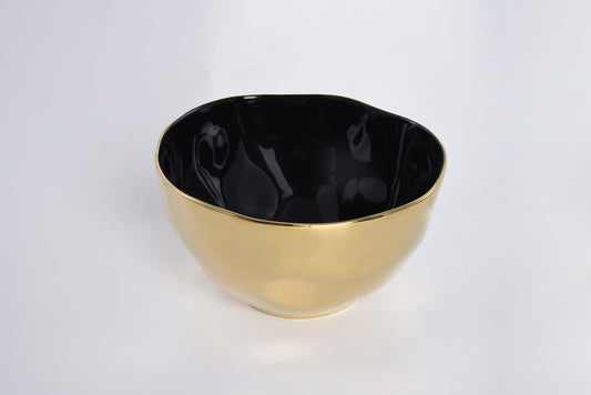 Large Bowl | Black + Gold