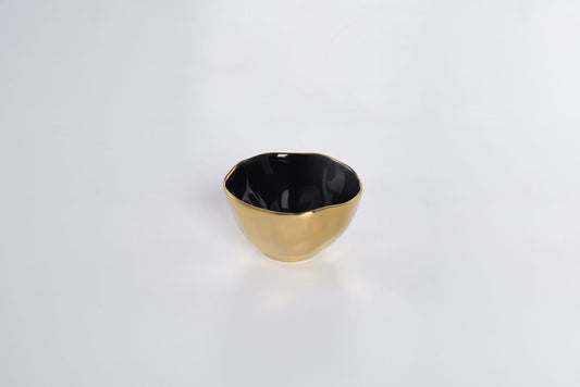 Snack Bowl | Black + Gold