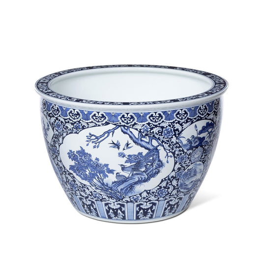 Chinoiserie Garden Fish Bowl Planter | 35.5 x 23.5in