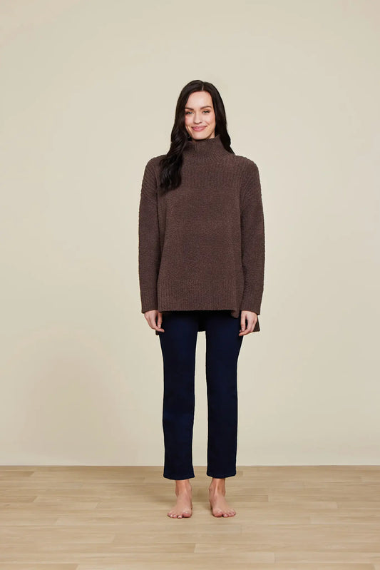 Barefoot Dreams CozyChic High Low Pullover | Java XS