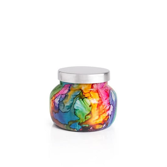 CapriBlue Volcano Candle | Rainbow Watercolor Petite Jar 8oz