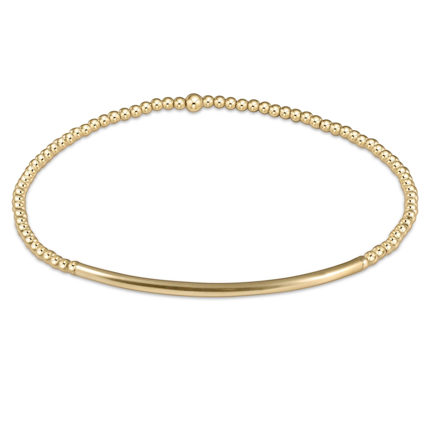 egirl Classic Gold 2mm Bead Bracelet Bliss Bar Gold