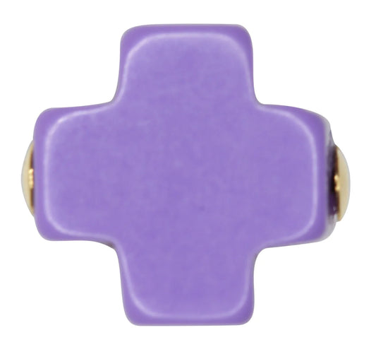 egirl Signature Cross Necklace Gold Purple 14in