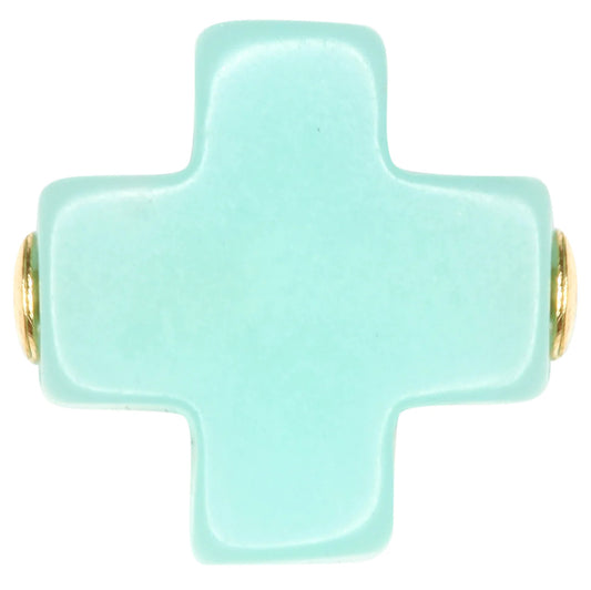 egirl Signature Cross Bracelet Gold Turquoise