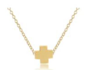 eGirl Signature Cross Gold Necklace | 14in