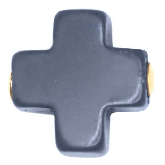 egirl Signature Cross Necklace Gold Navy 14in