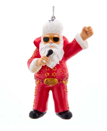 Elvis Santa Ornament