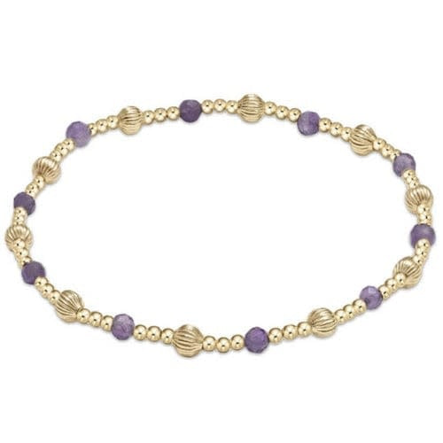 Dignity Sincerity Pattern 4mm Bead Bracelet | Amethyst