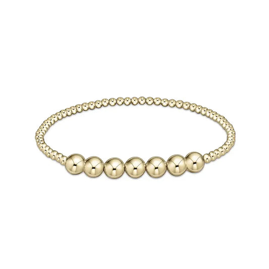 Classic Bliss Bead Gold Bead Bracelet | 2.5mm + 5mm