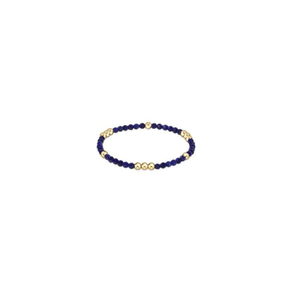 Worthy Pattern 3mm Bead Bracelet | Lapis