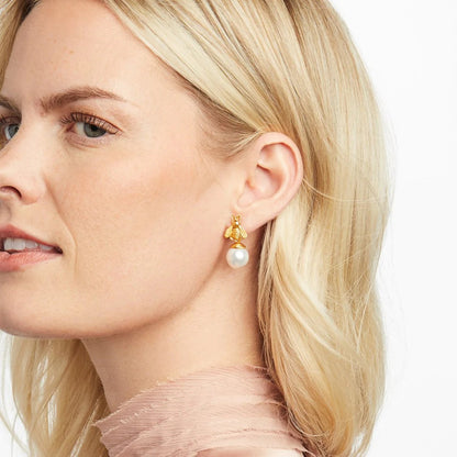 Bee Pearl Drop Earring