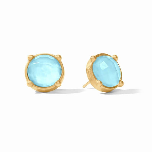 Honey Stud | Iridescent Capri Blue