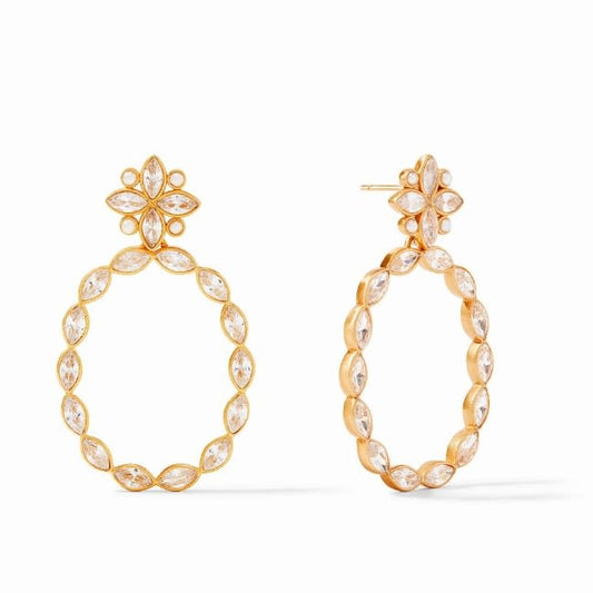 Charlotte Statement Earring Gold Cubic Zirconia
