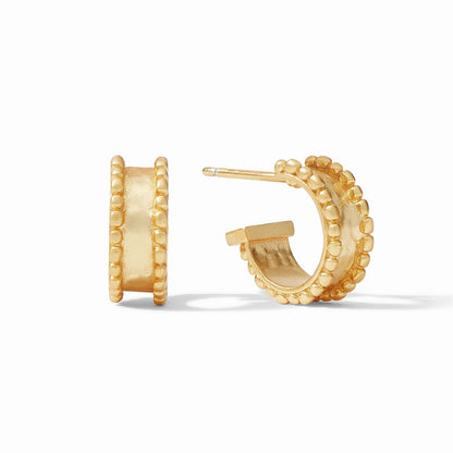 Marbella Hoop + Charm Earrings | Pearl