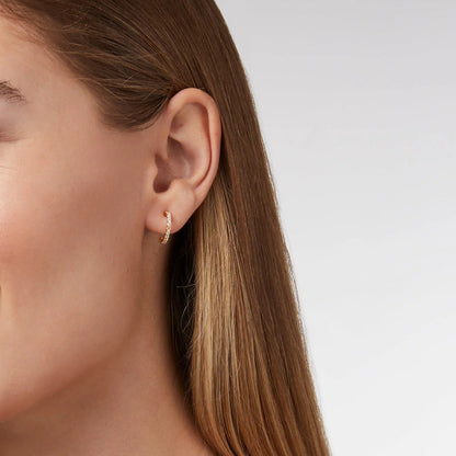 Celeste Hoop & Charm Earring | CZ/Pearl