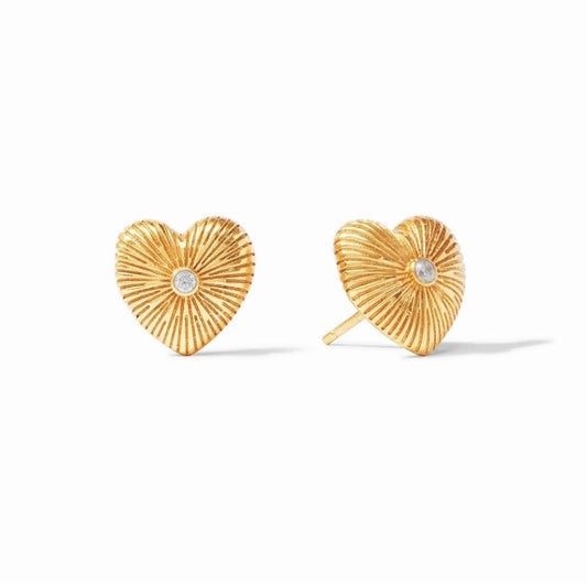 Esme Heart Stud-Cubic Zirconia-OS