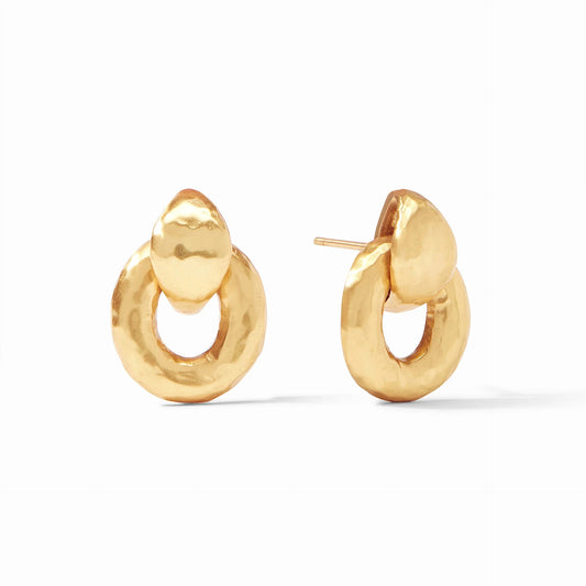 Palermo Demi Doorknocker Gold Earrings