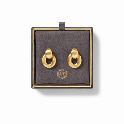 Palermo Demi Doorknocker Gold Earrings