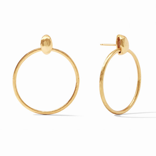 Palermo Delicate Doorknocker Gold Earrings