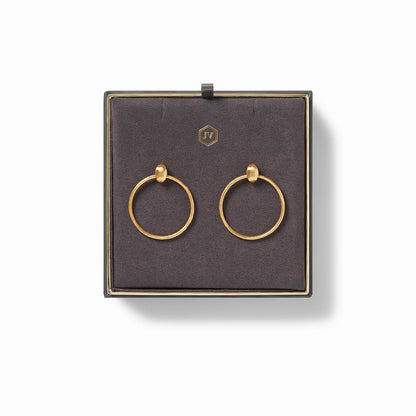 Palermo Delicate Doorknocker Gold Earrings