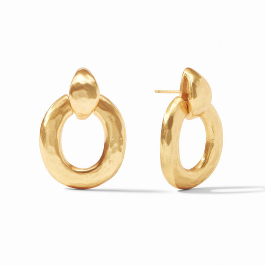 Palermo Doorknocker Gold Earrings