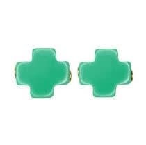 Signature Cross Stud Earring | Emerald