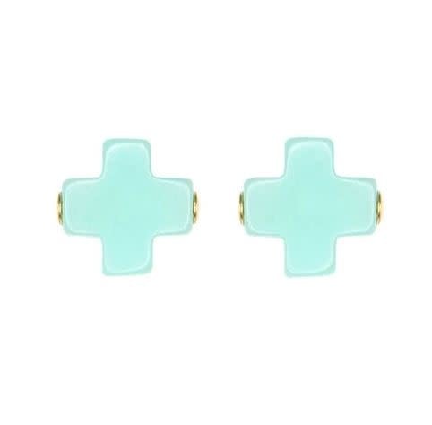 Signature Cross Stud Earring | Mint