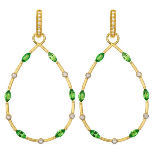 Provence Marquise Tsavorite + Diamond Teardrop Earring Frames | 18k Yellow Gold